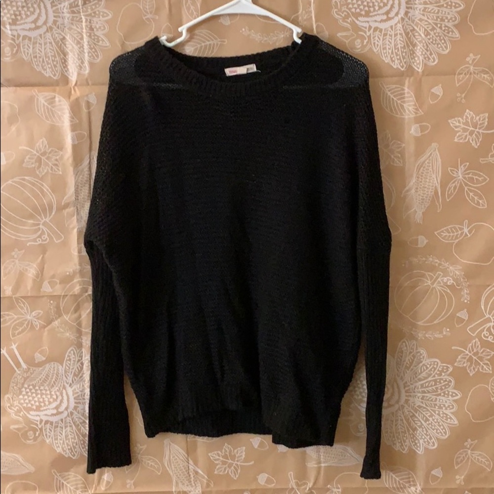 Black knit sweater